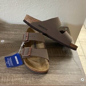Arizona Birkenstock (39) women’s size 8 Brown Double Strap stone slides Sandal